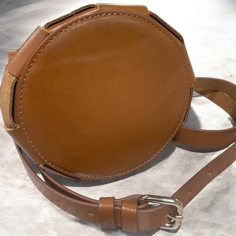 J. Crew Woven Leather and Suede Small Bucket Bag in Burnished Pecan - Picture 4 of 6